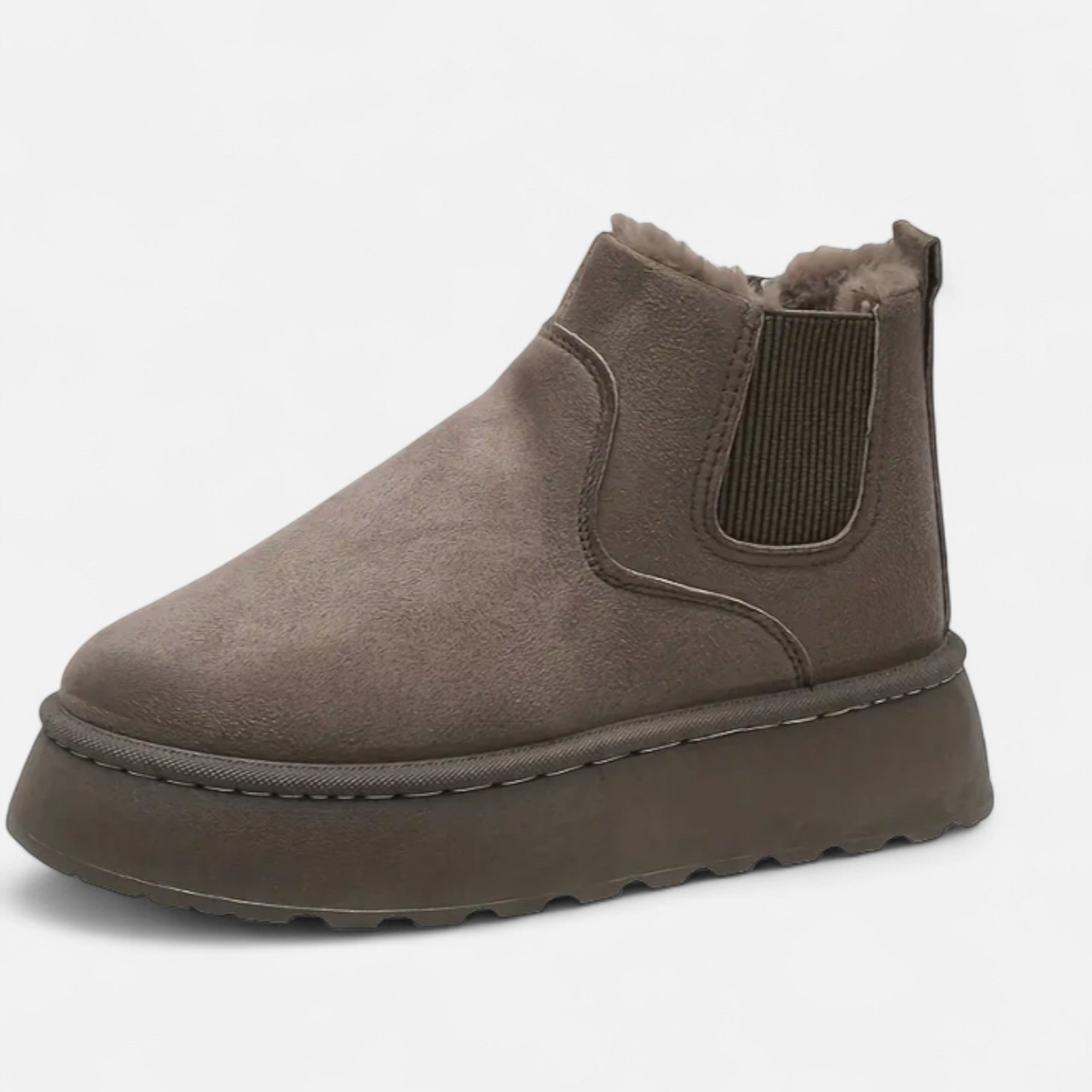 Zarenzio | Women’s Chunky-Heel Ankle Boot in Suede Finish