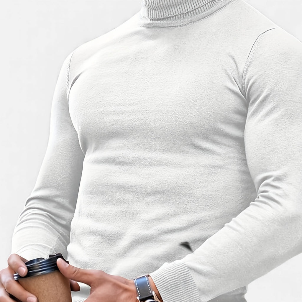 Zarenzio | Men's Viscose Blend Turtleneck Sweater