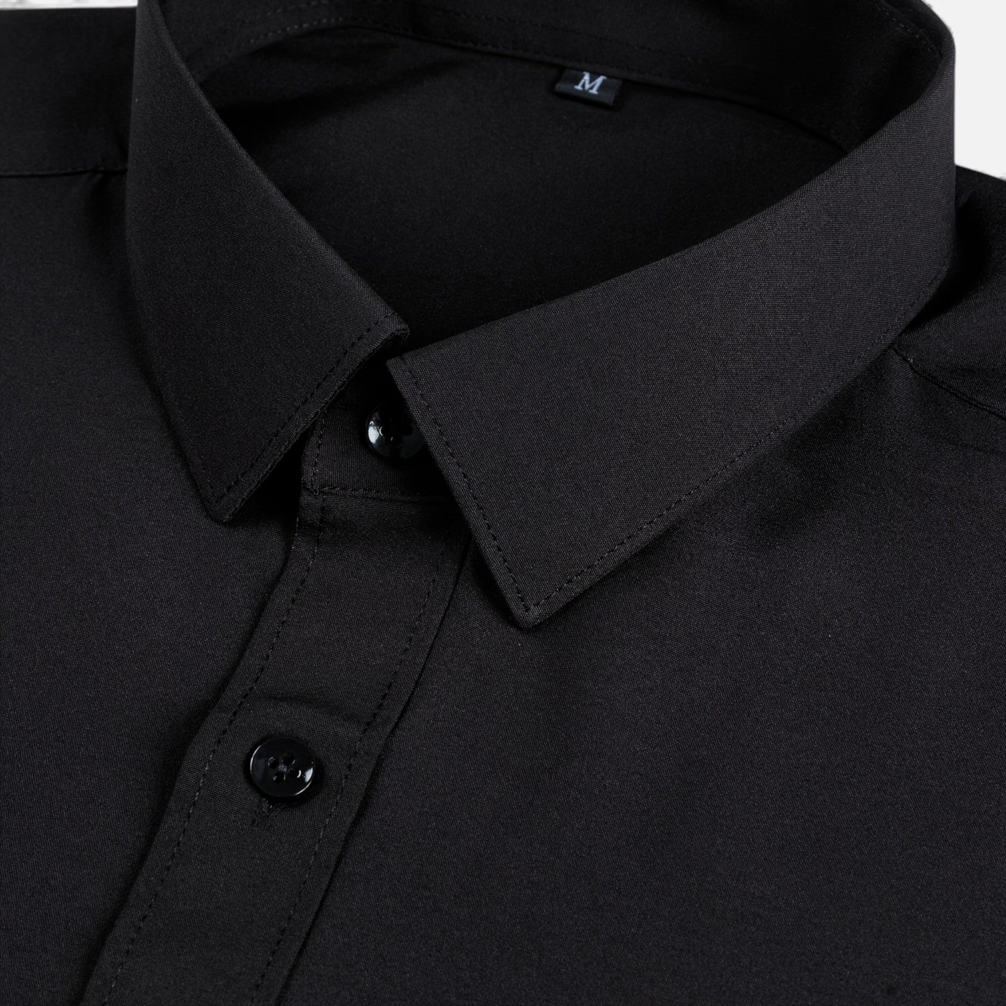 Zarenzio | Men's Polyester Slim-Fit Long Sleeve Business Shirt