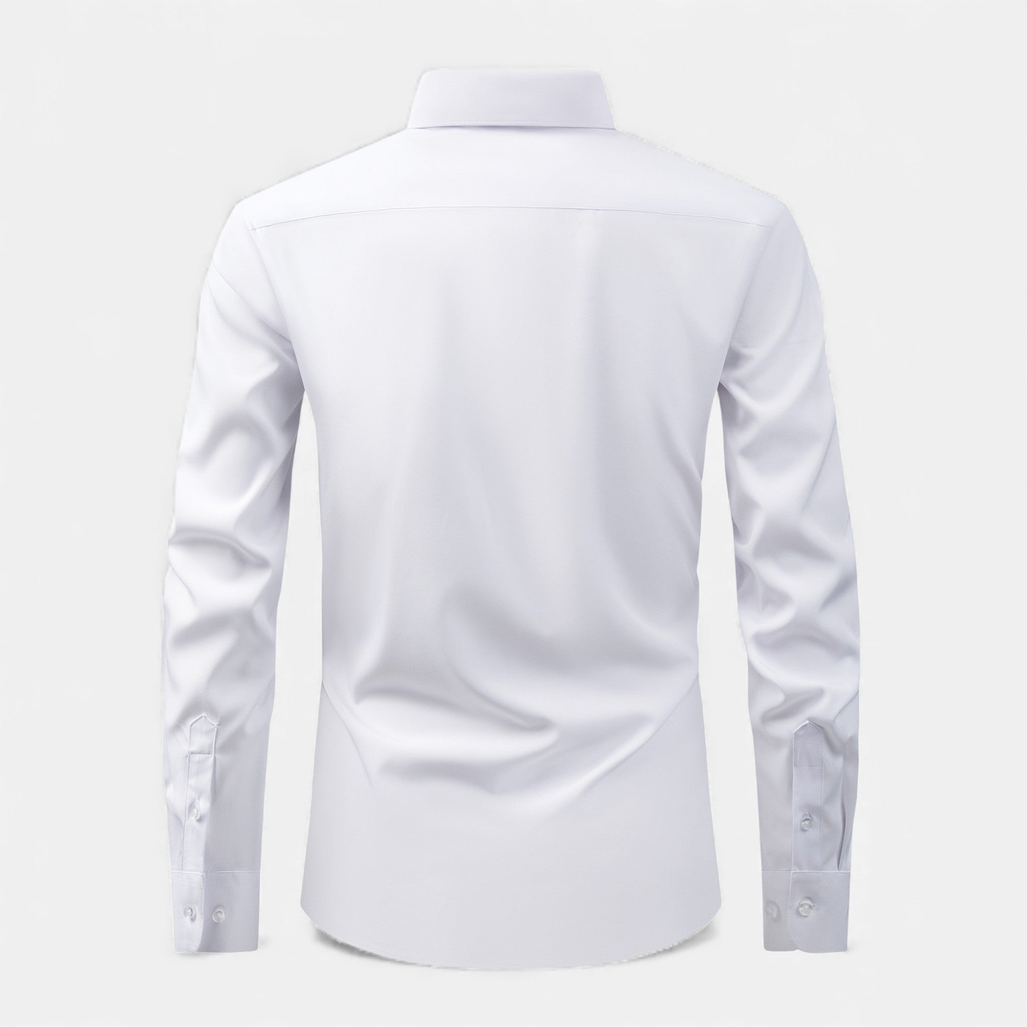 Zarenzio | Men's Polyester Slim-Fit Long Sleeve Business Shirt