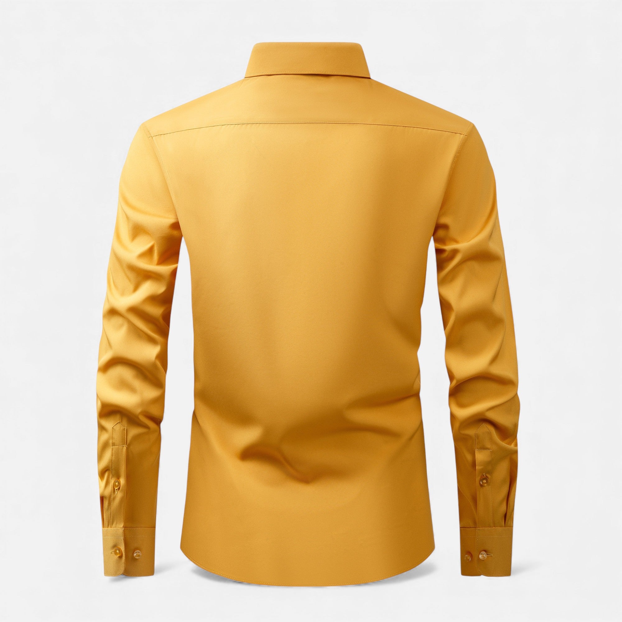 Zarenzio | Men's Polyester Slim-Fit Long Sleeve Business Shirt