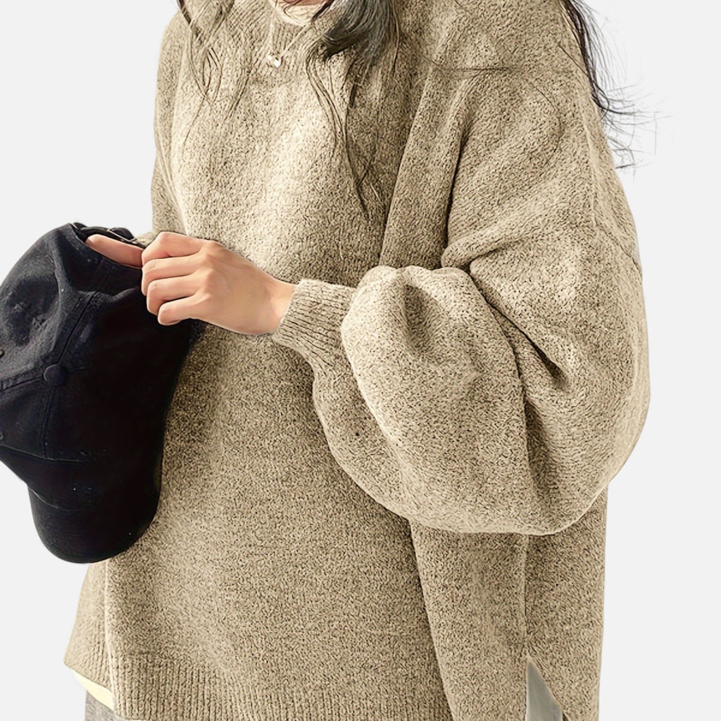 Zarenzio | Women's Polyester Knit Crew Neck Pullover Sweater