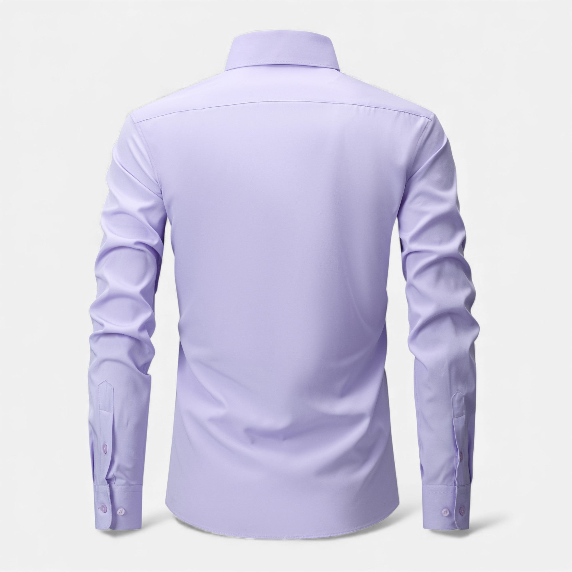 Zarenzio | Men's Polyester Slim-Fit Long Sleeve Business Shirt