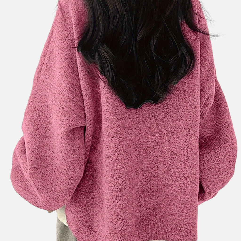 Zarenzio | Women's Polyester Knit Crew Neck Pullover Sweater