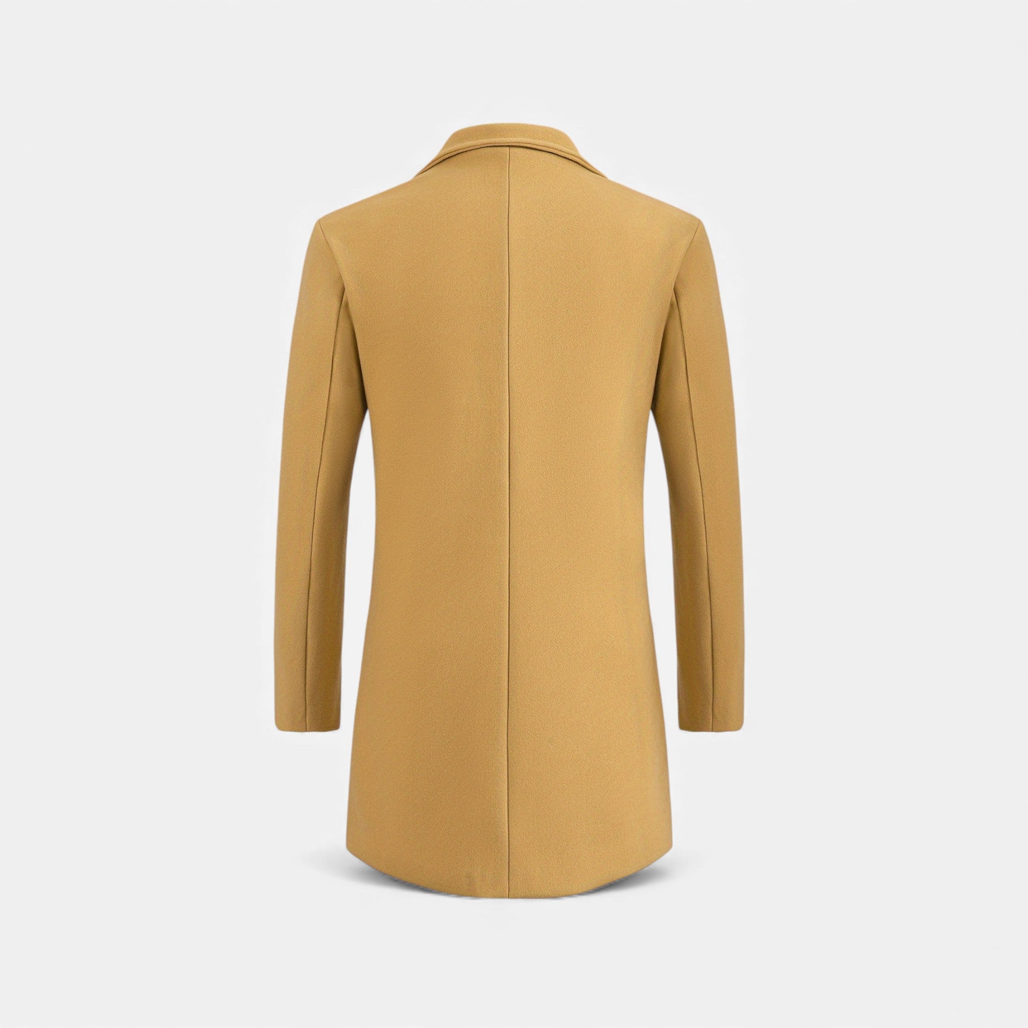 Zarenzio | Men's Polyester Slim-Fit Single-Breasted Trench Coat