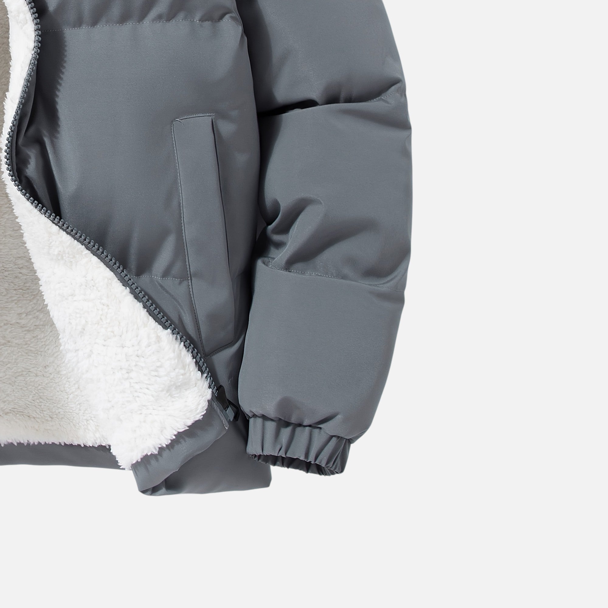 Zarenzio | Men's Polyester Zip-Up Puffer Jacket with Pockets