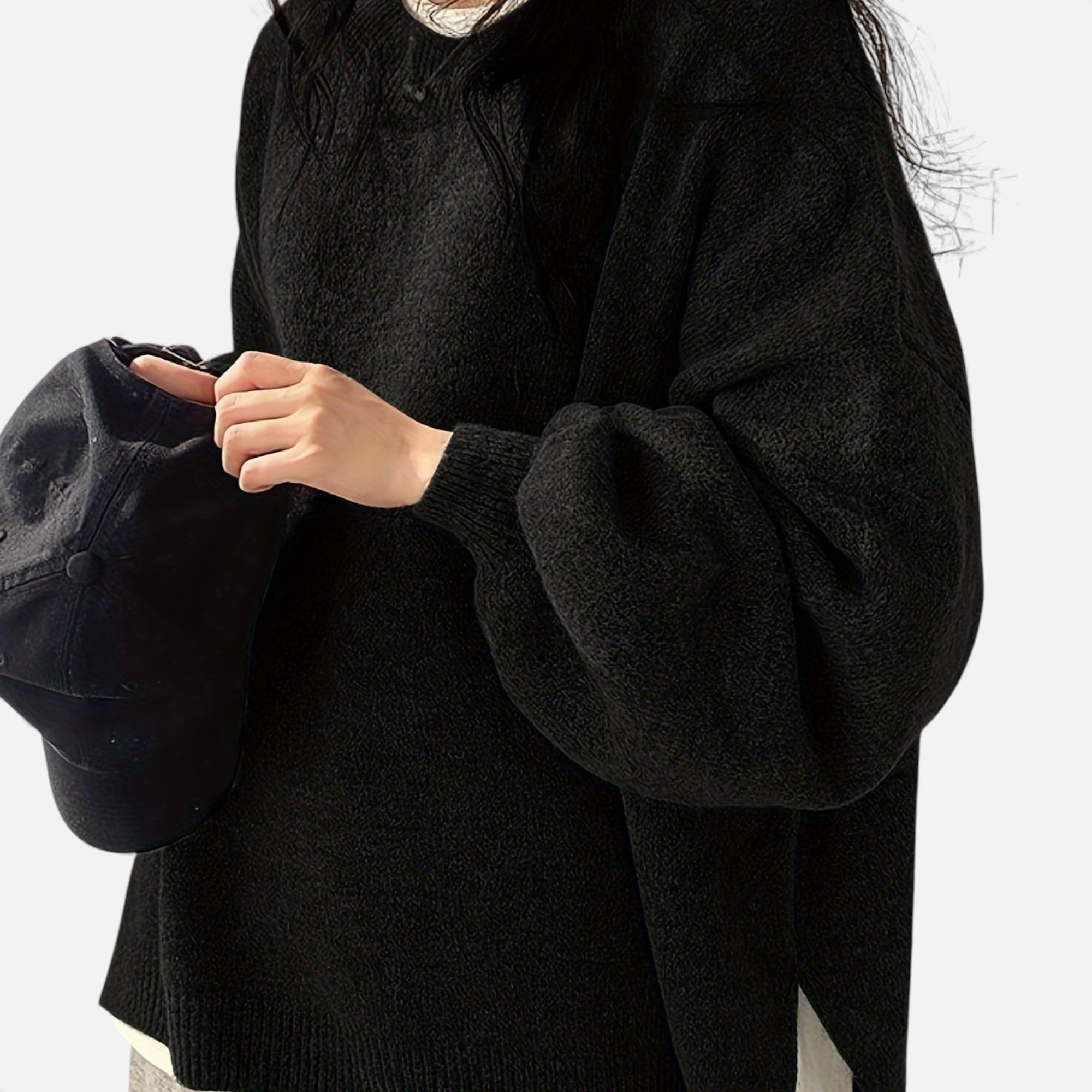 Zarenzio | Women's Polyester Knit Crew Neck Pullover Sweater