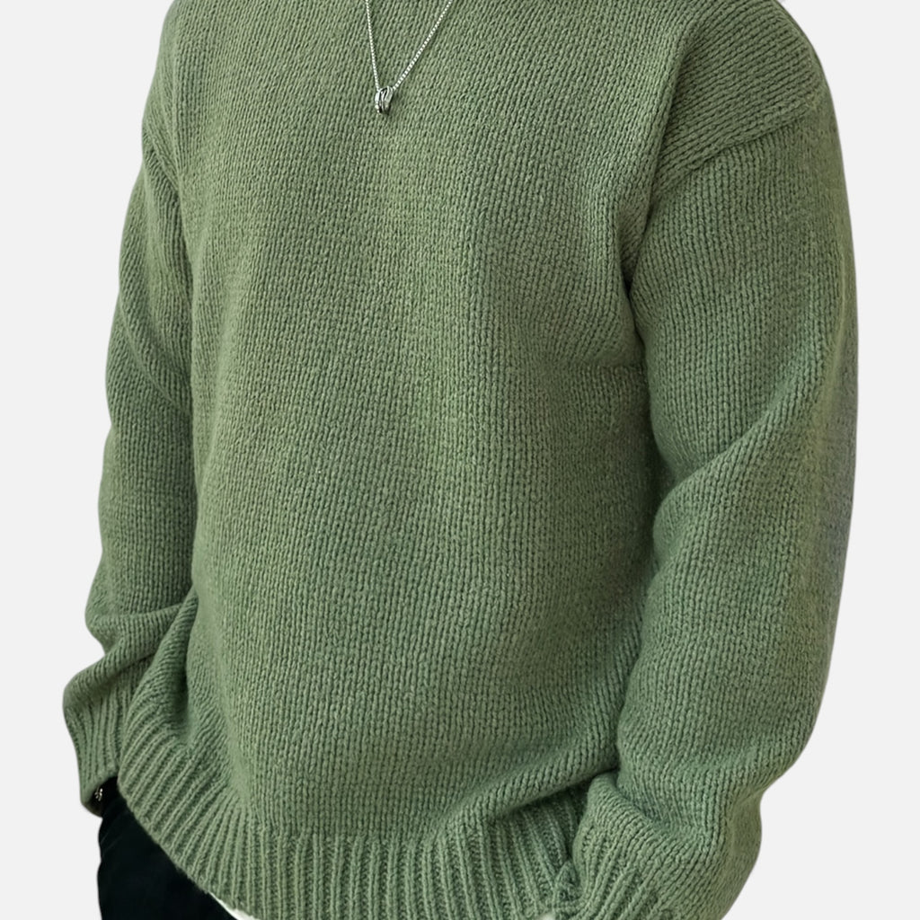 Zarenzio | Men's Polyester Knitted Crew Neck Sweater