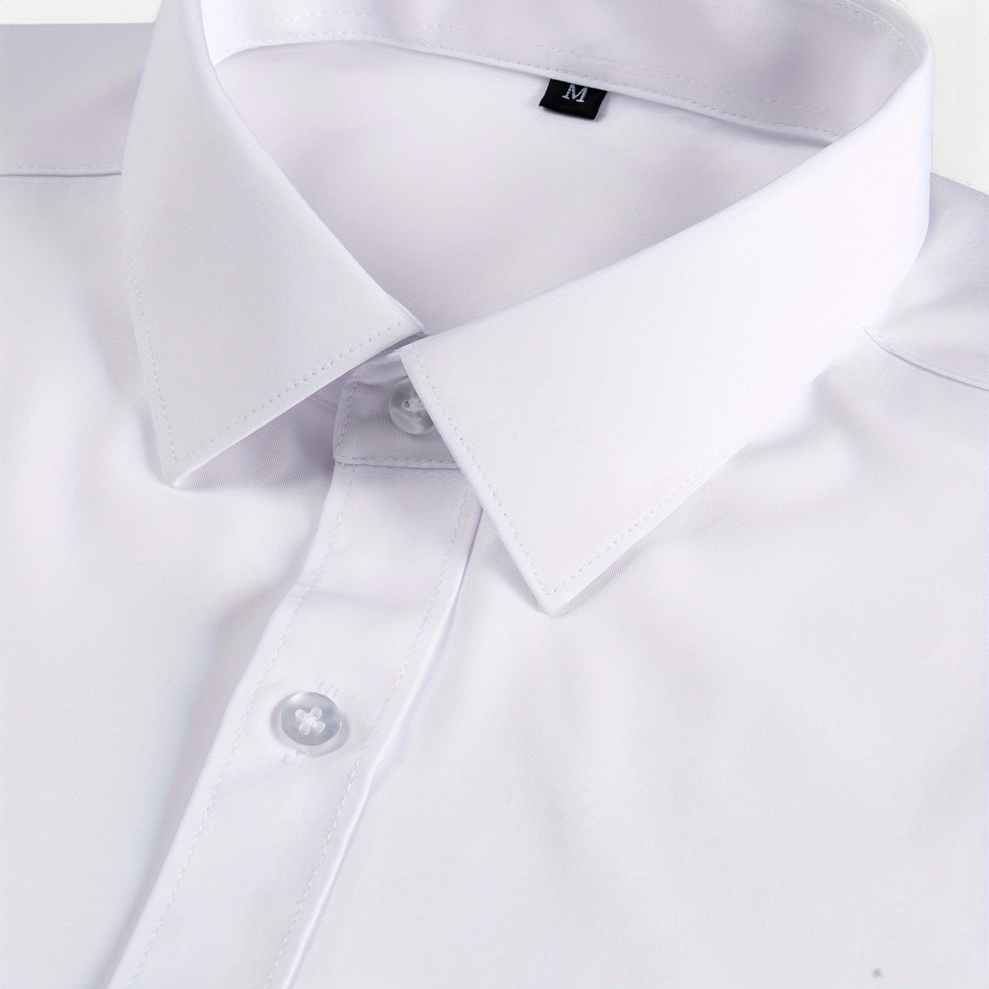 Zarenzio | Men's Polyester Slim-Fit Long Sleeve Business Shirt