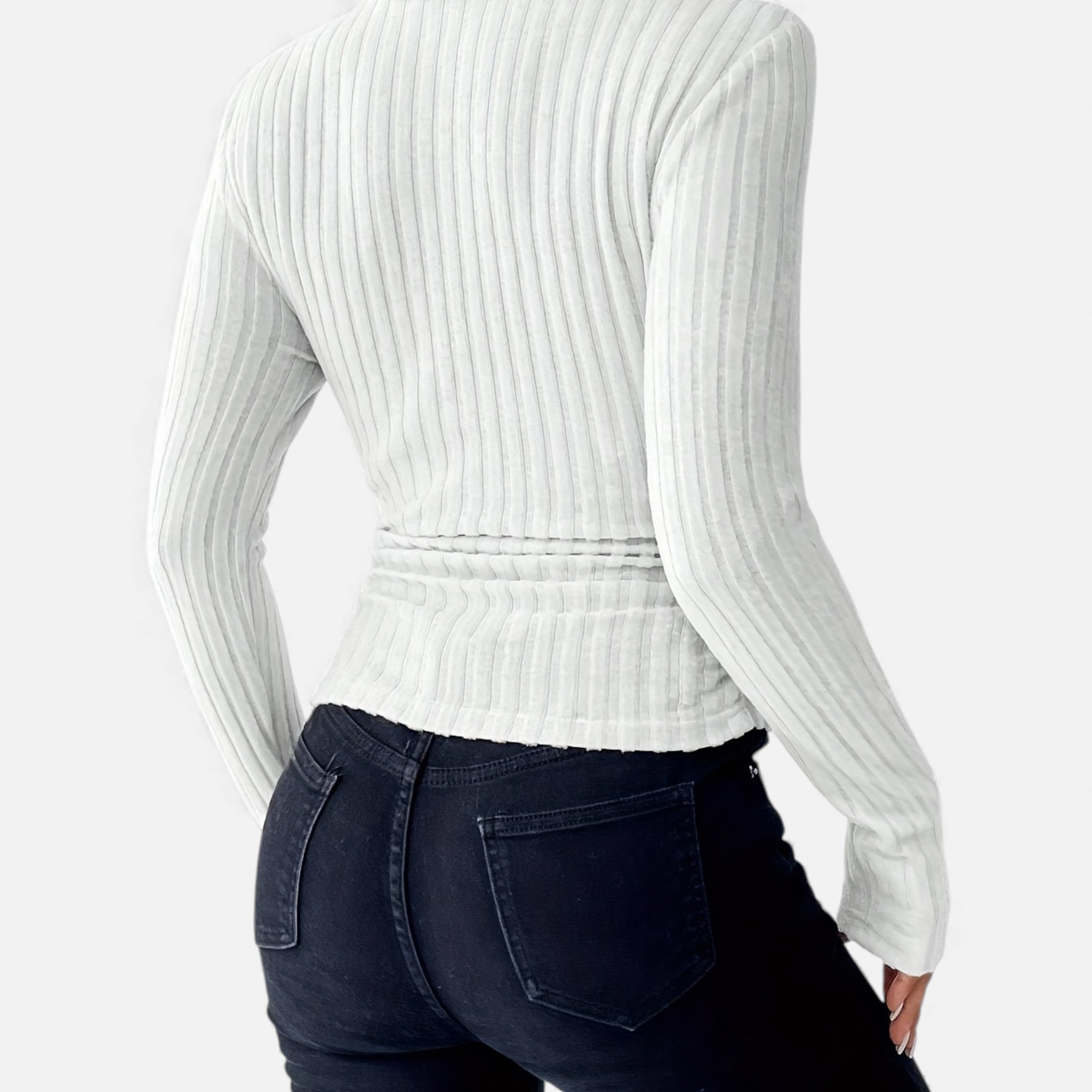 Zarenzio | Women's Polyester Ribbed Turtleneck Sweater