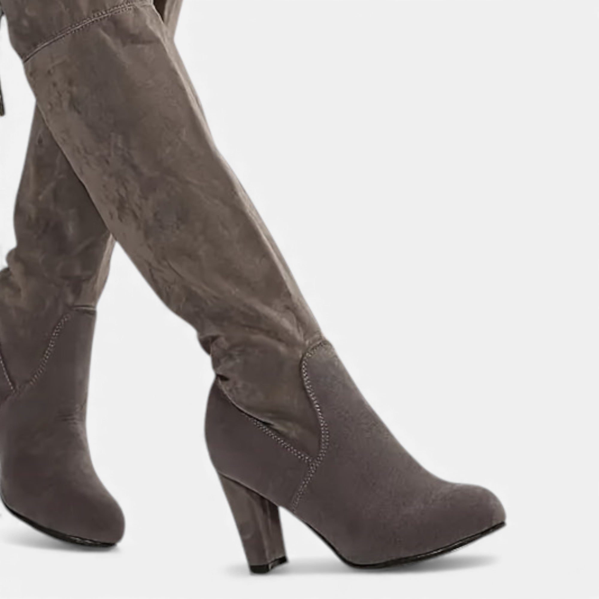 Zarenzio | Women’s Over-the-Knee Slip-On Boot with Chunky Heel