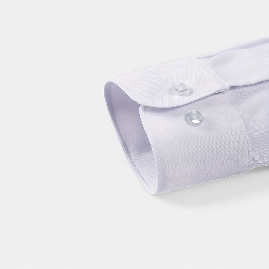 Zarenzio | Men's Polyester Slim-Fit Long Sleeve Business Shirt