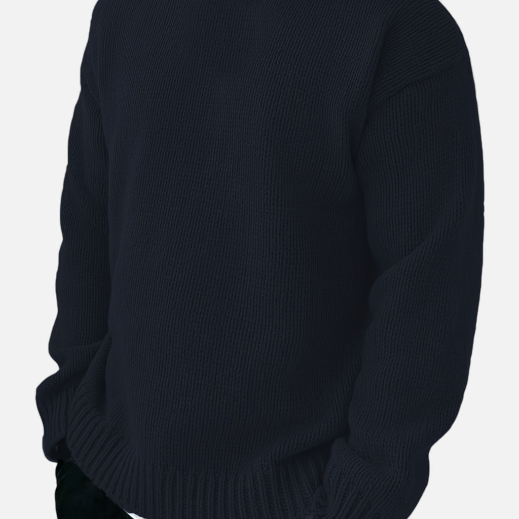Zarenzio | Men's Polyester Knitted Crew Neck Sweater