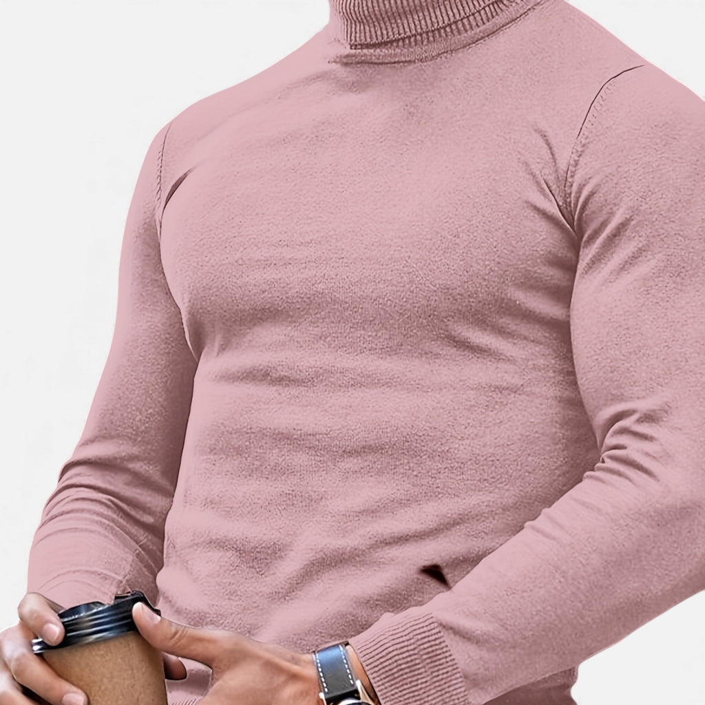 Zarenzio | Men's Viscose Blend Turtleneck Sweater