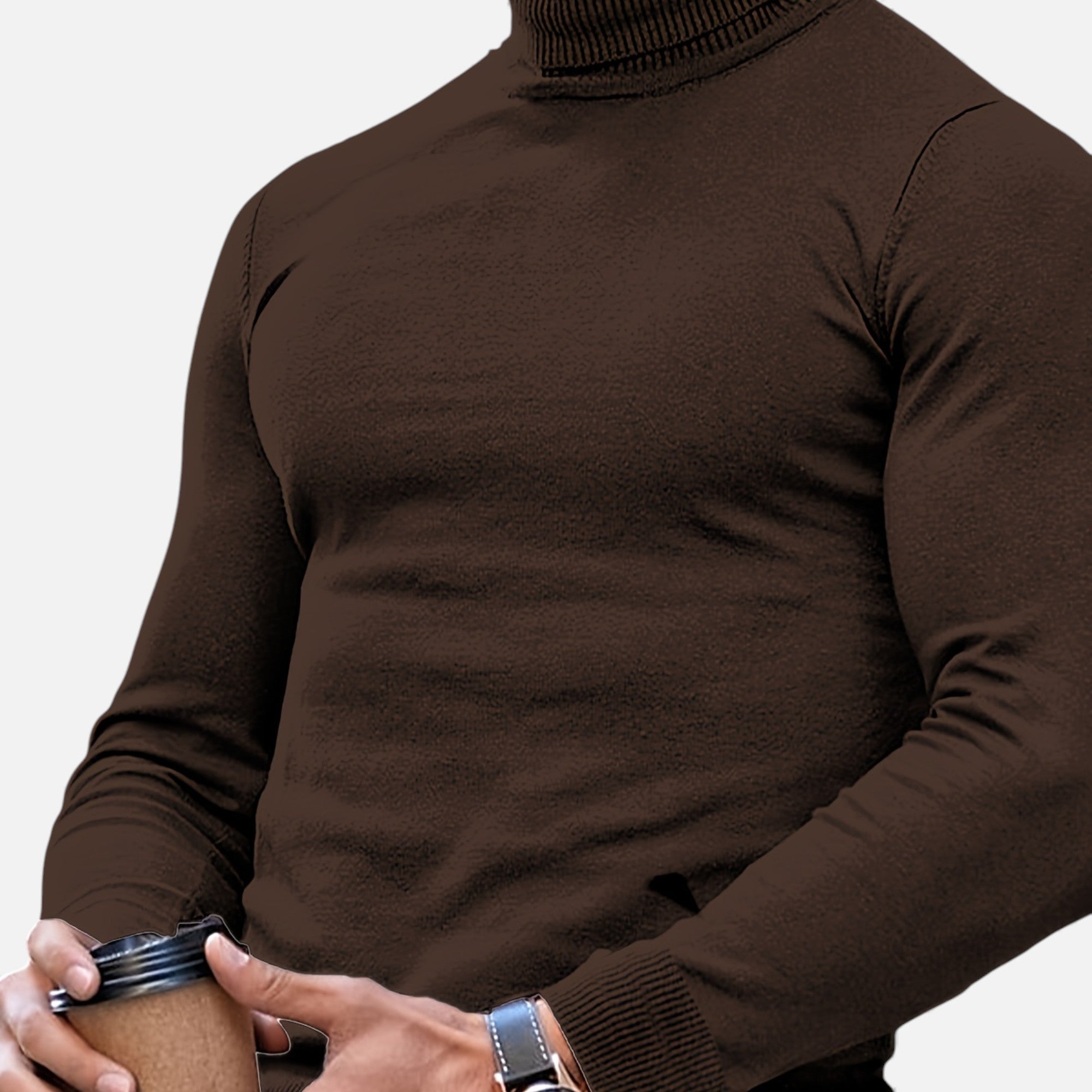 Zarenzio | Men's Viscose Blend Turtleneck Sweater