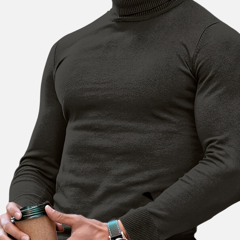 Zarenzio | Men's Viscose Blend Turtleneck Sweater