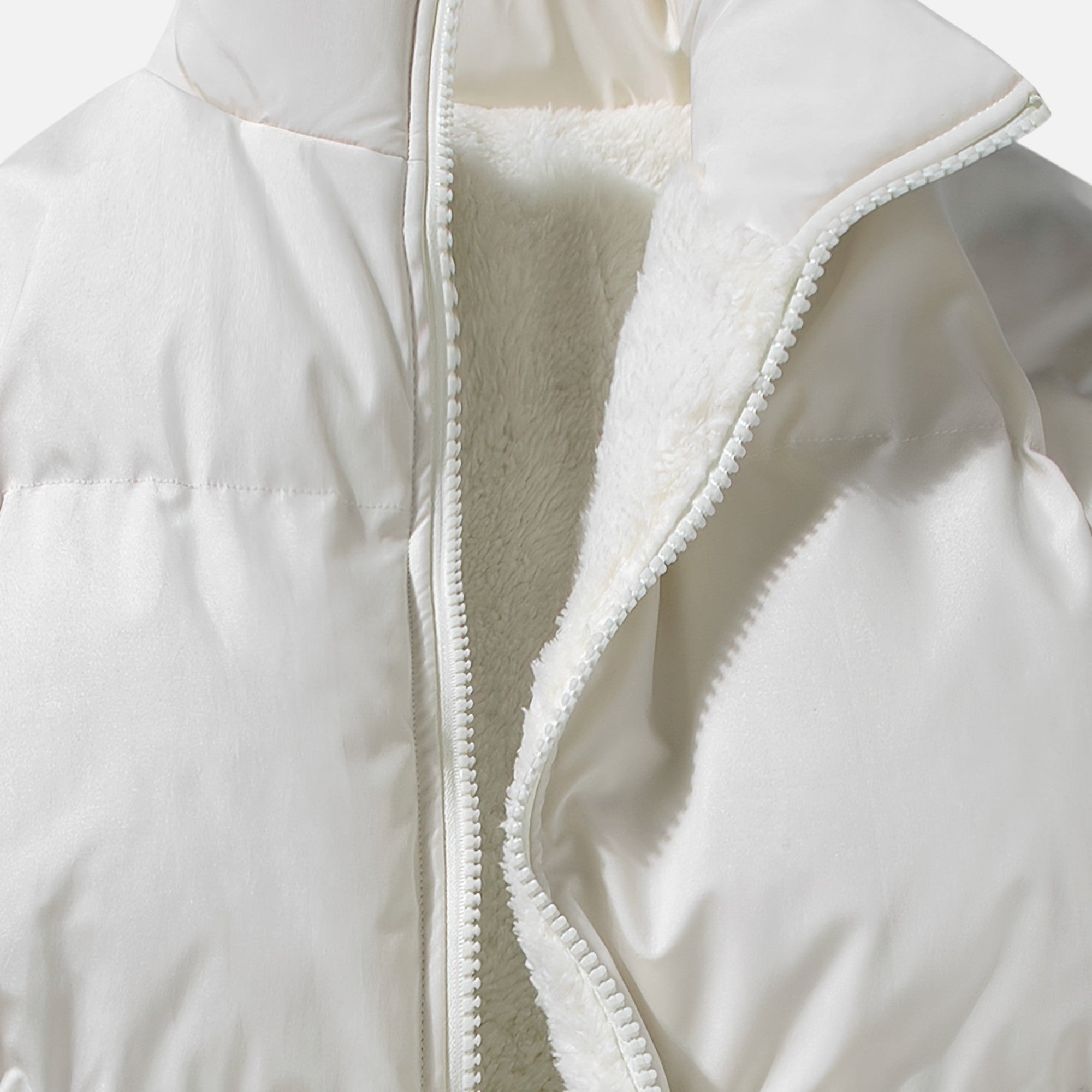 Zarenzio | Men's Polyester Zip-Up Puffer Jacket with Pockets