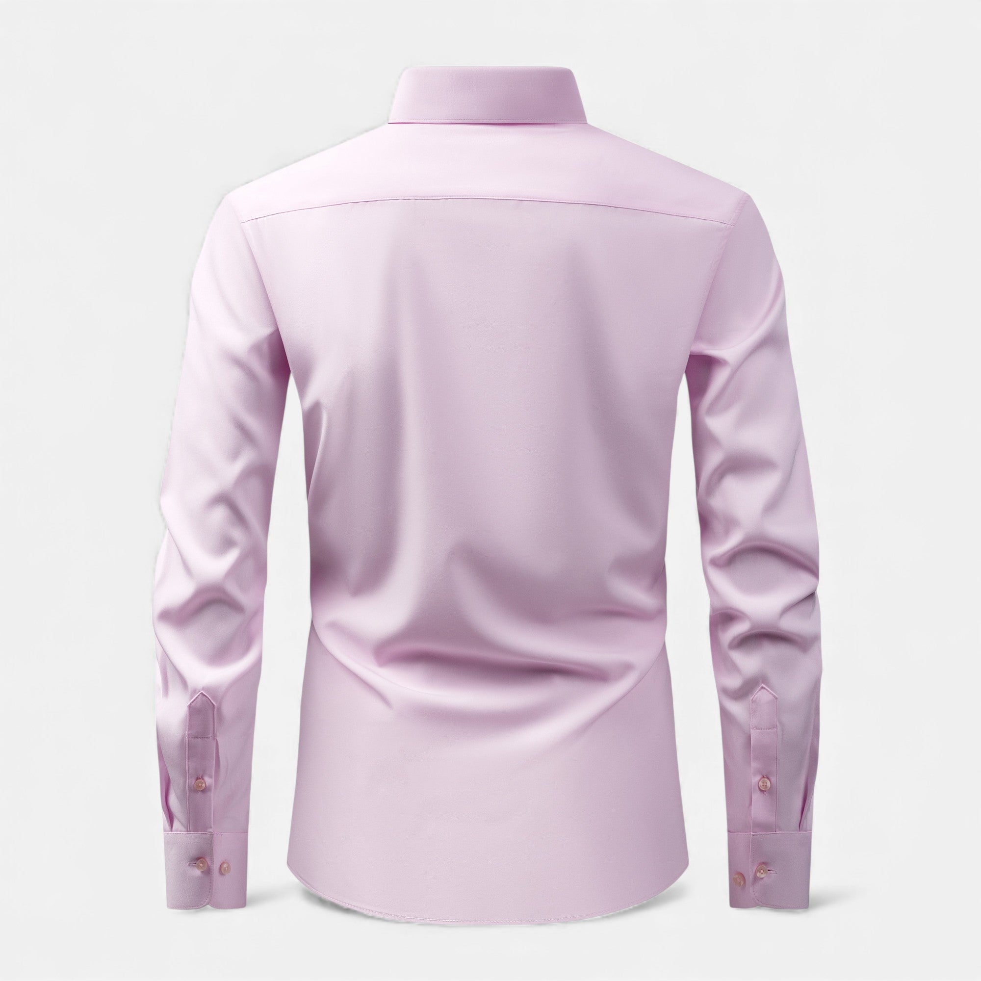 Zarenzio | Men's Polyester Slim-Fit Long Sleeve Business Shirt