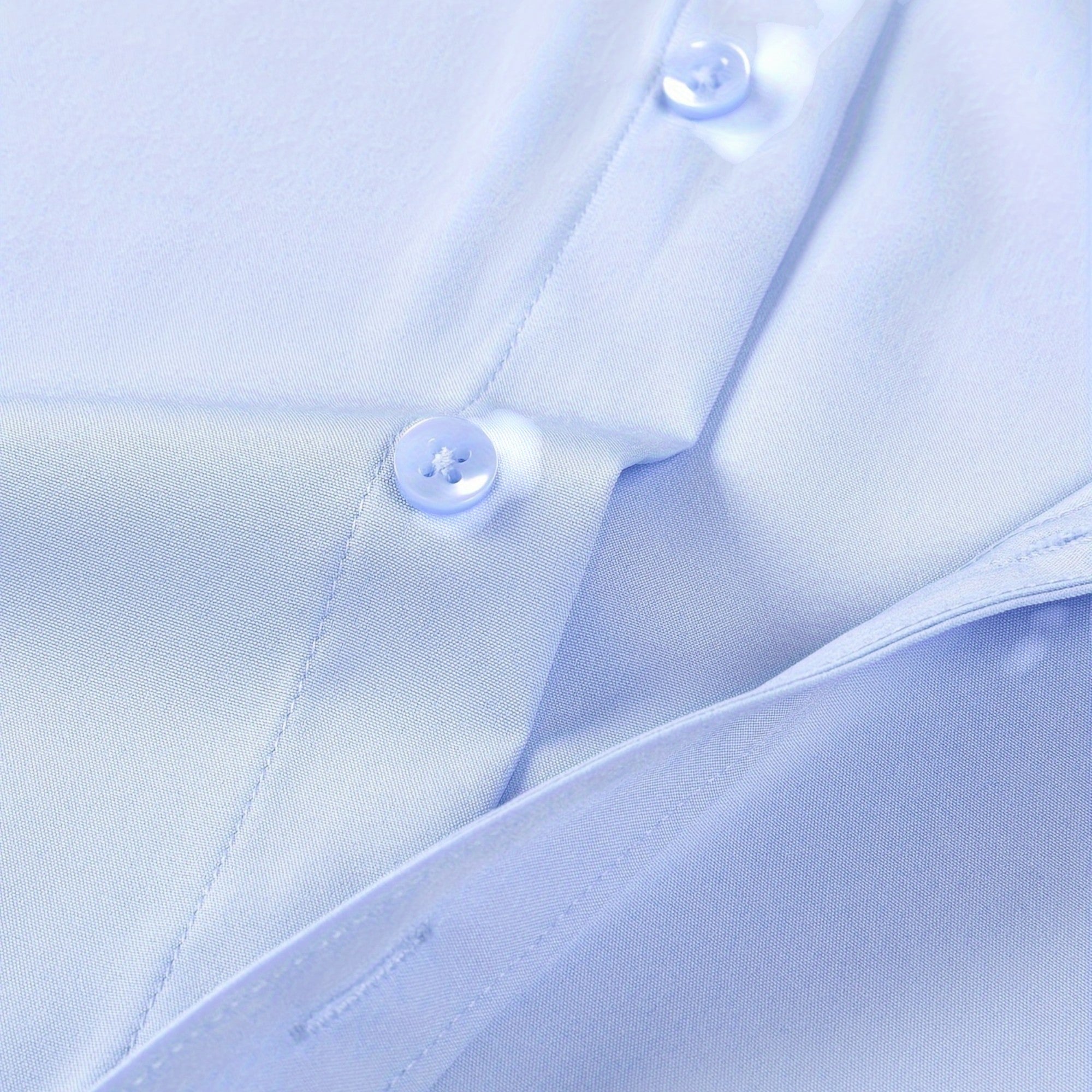 Zarenzio | Men's Polyester Slim-Fit Long Sleeve Business Shirt