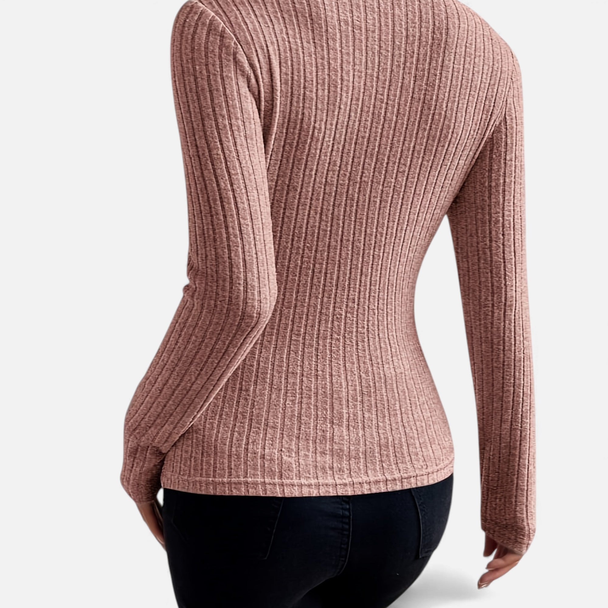 Zarenzio | Women's Polyester Ribbed Turtleneck Sweater