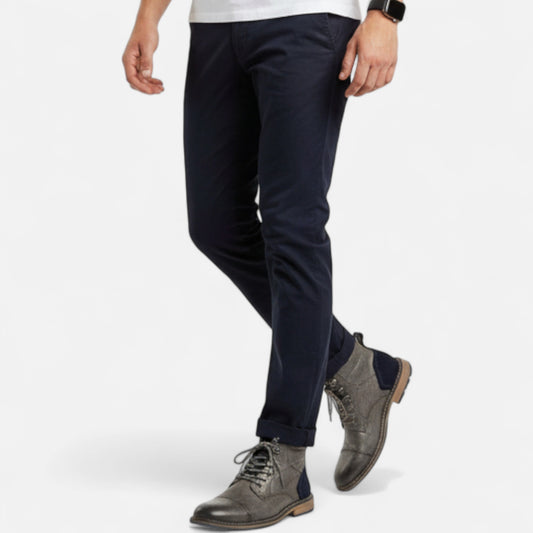 Zarenzio | Men's Split Leather Lace-Up High-Top Ankle Boots