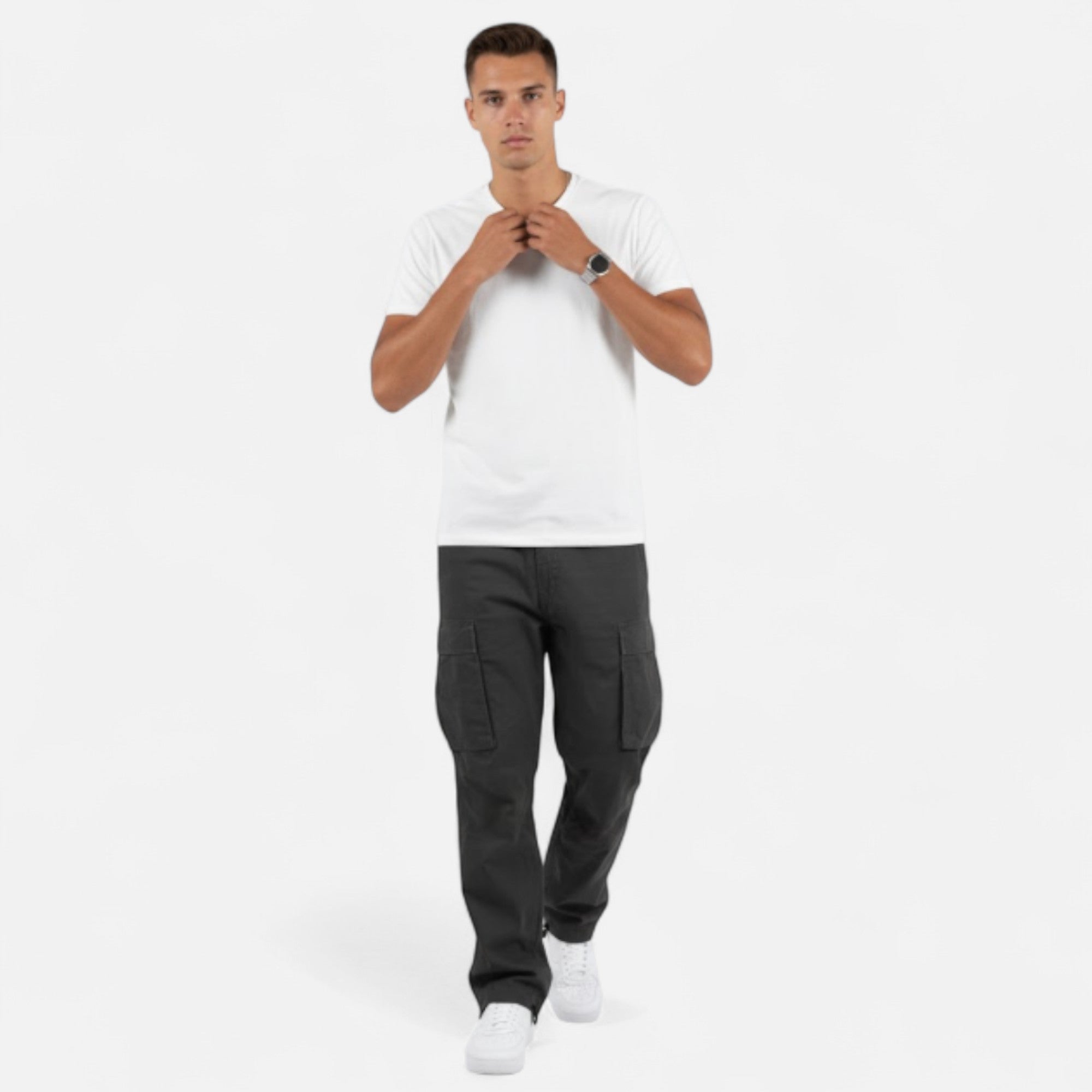 Zarenzio | Men’s Heritage Utility Cargo Trousers