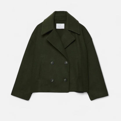 Zarenzio | Women’s Amelia Double-Breasted Wool-Blend Jacket