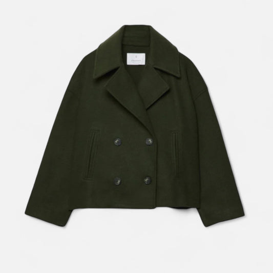 Zarenzio | Women’s Amelia Double-Breasted Wool-Blend Jacket