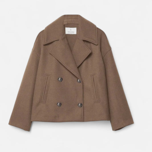 Zarenzio | Women’s Amelia Double-Breasted Wool-Blend Jacket
