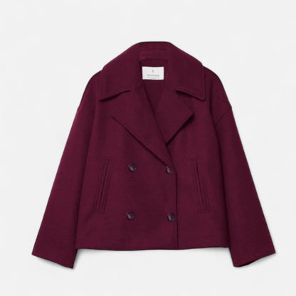 Zarenzio | Women’s Amelia Double-Breasted Wool-Blend Jacket