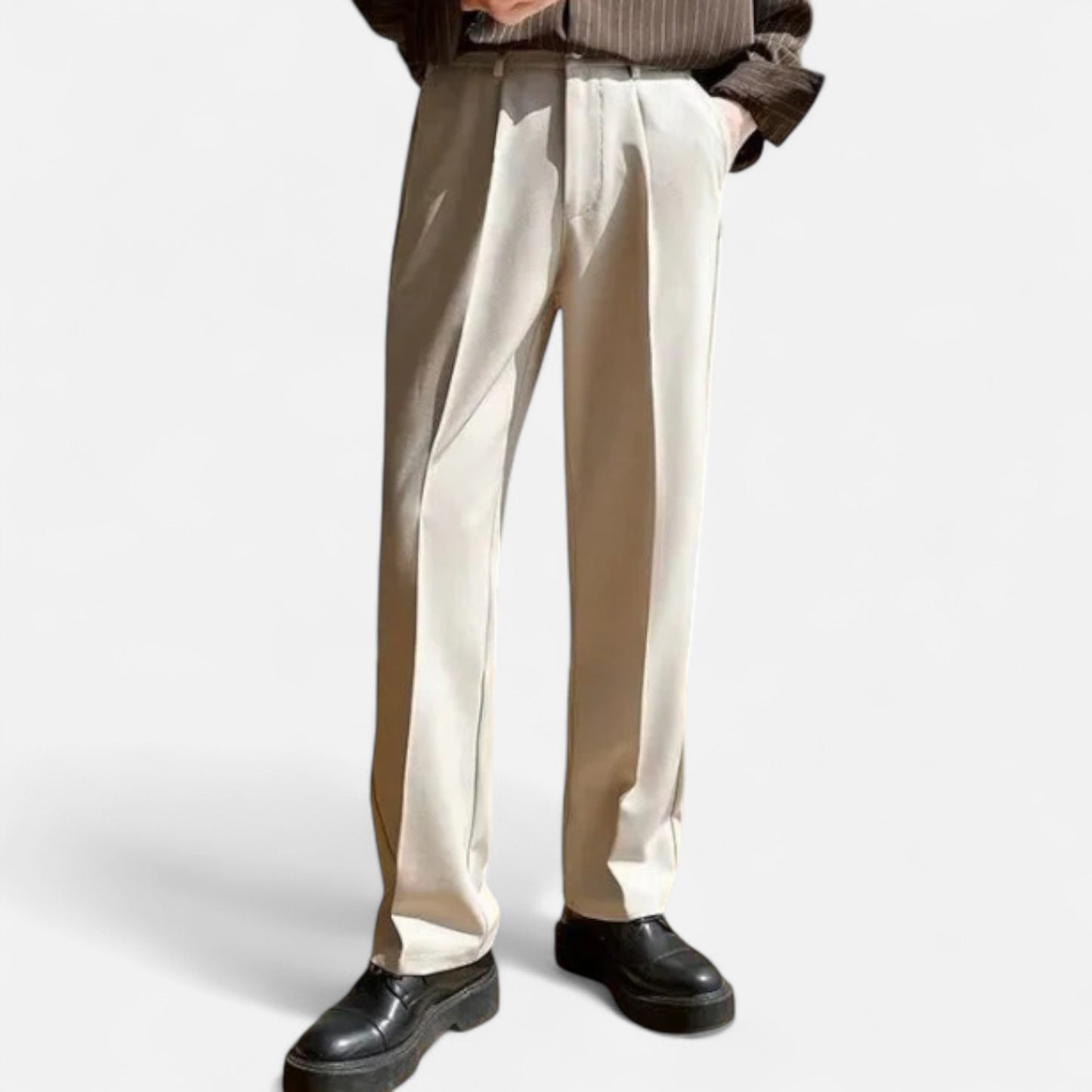 Zarenzio | Men’s Fitted Trouser in Tailored Wool Blend