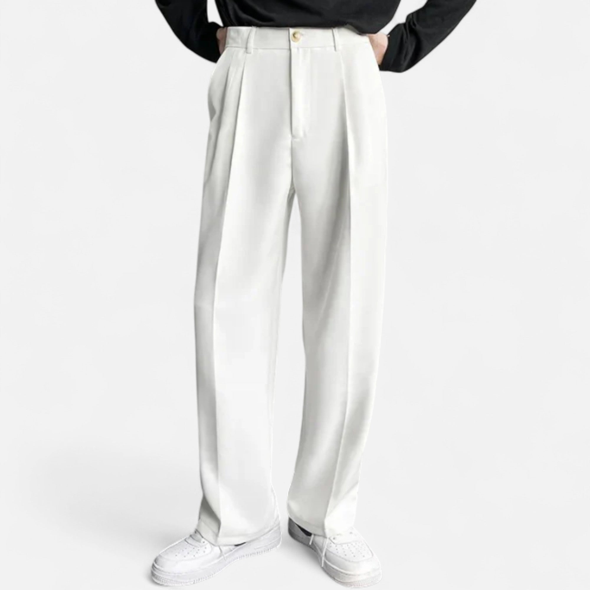 Zarenzio | Men’s Fitted Trouser in Tailored Wool Blend