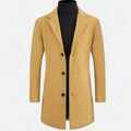 Zarenzio | Men's Polyester Slim-Fit Single-Breasted Trench Coat