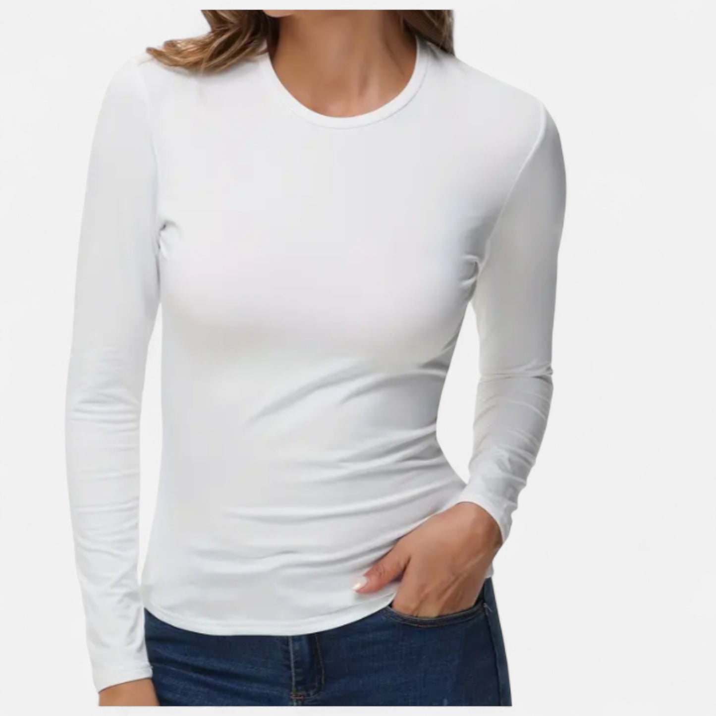 Zarenzio | Women’s Thermal Crew-Neck Shirt in Merino Blend
