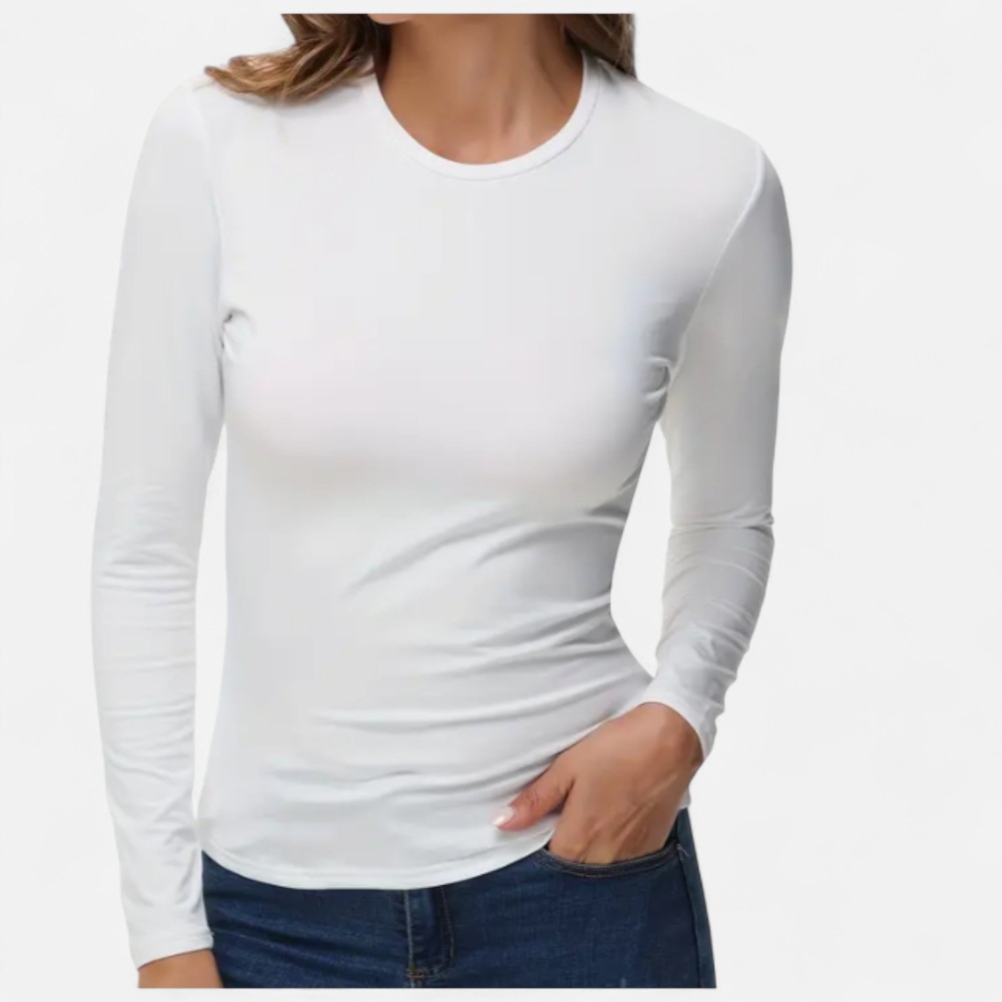 Zarenzio | Women’s Thermal Crew-Neck Shirt in Merino Blend