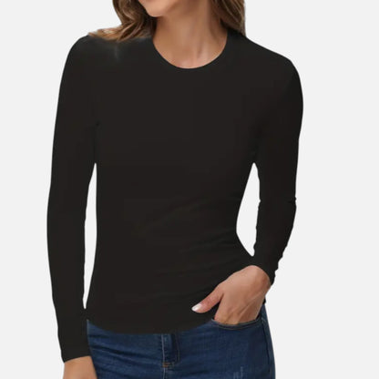 Zarenzio | Women’s Thermal Crew-Neck Shirt in Merino Blend