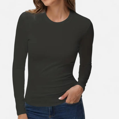 Zarenzio | Women’s Thermal Crew-Neck Shirt in Merino Blend