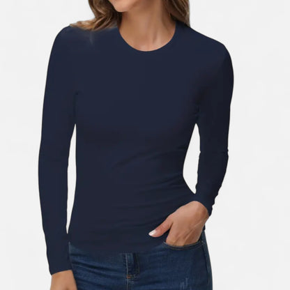 Zarenzio | Women’s Thermal Crew-Neck Shirt in Merino Blend