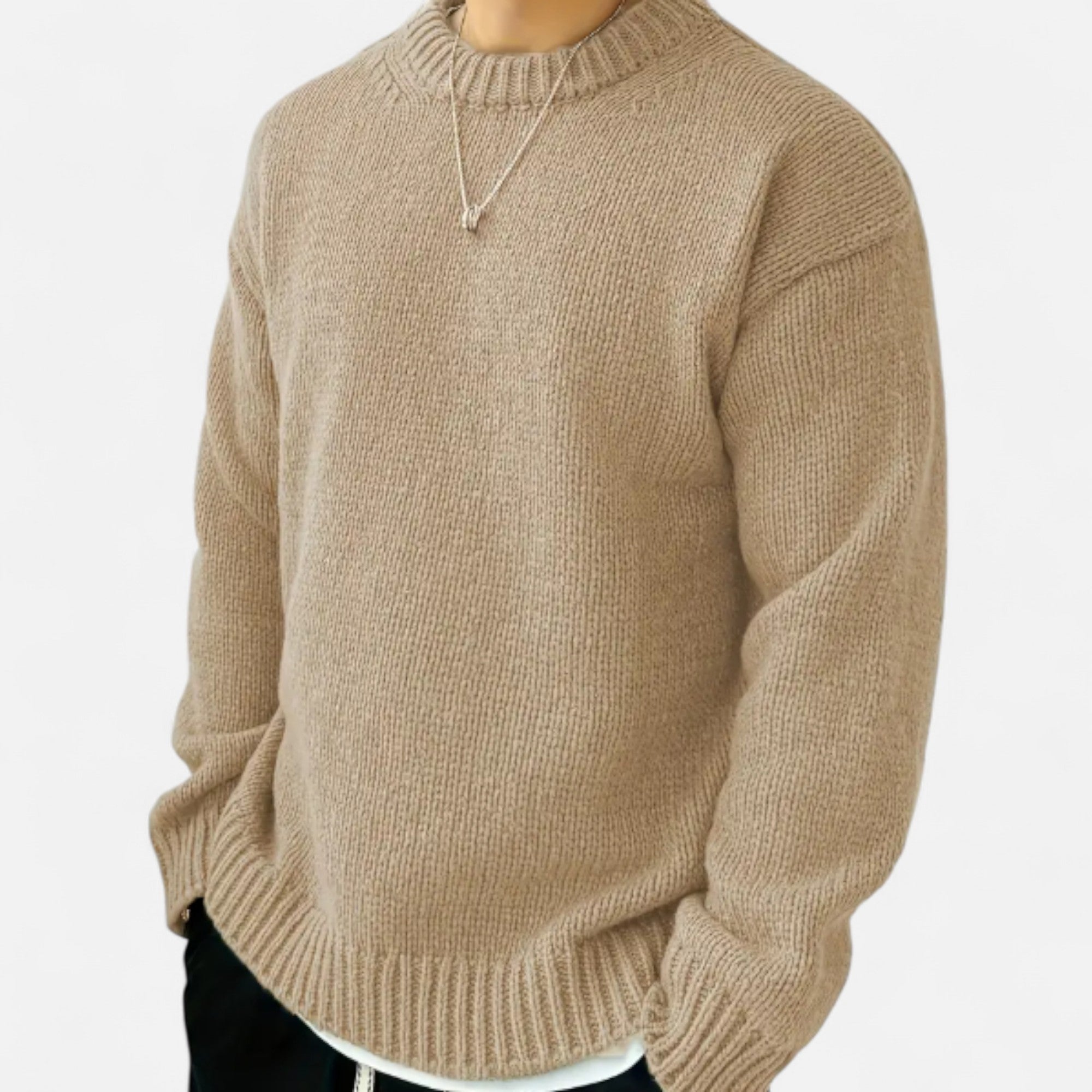 Zarenzio | Men’s Cashmere-Touch Crew-Neck Pullover
