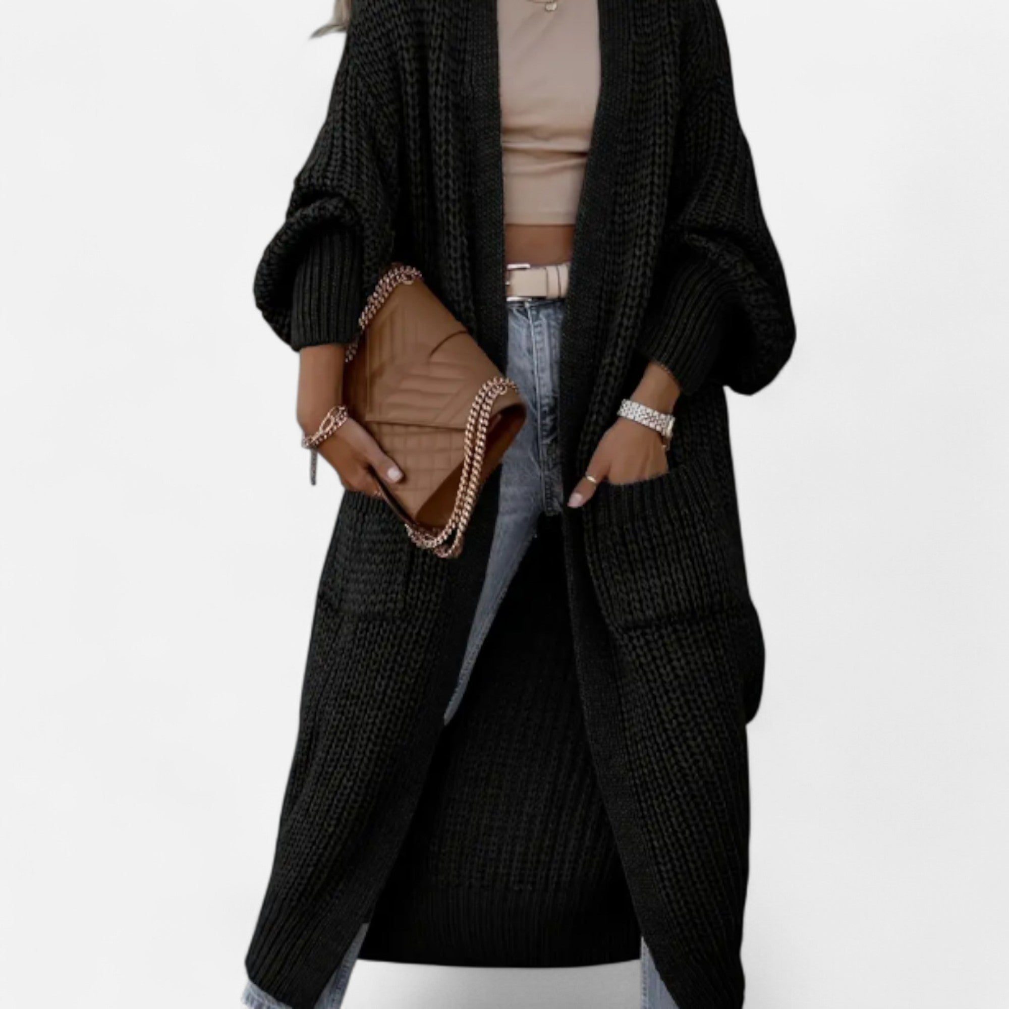 Zarenzio | Women’s Heritage Ribbed V-Neck Cardigan