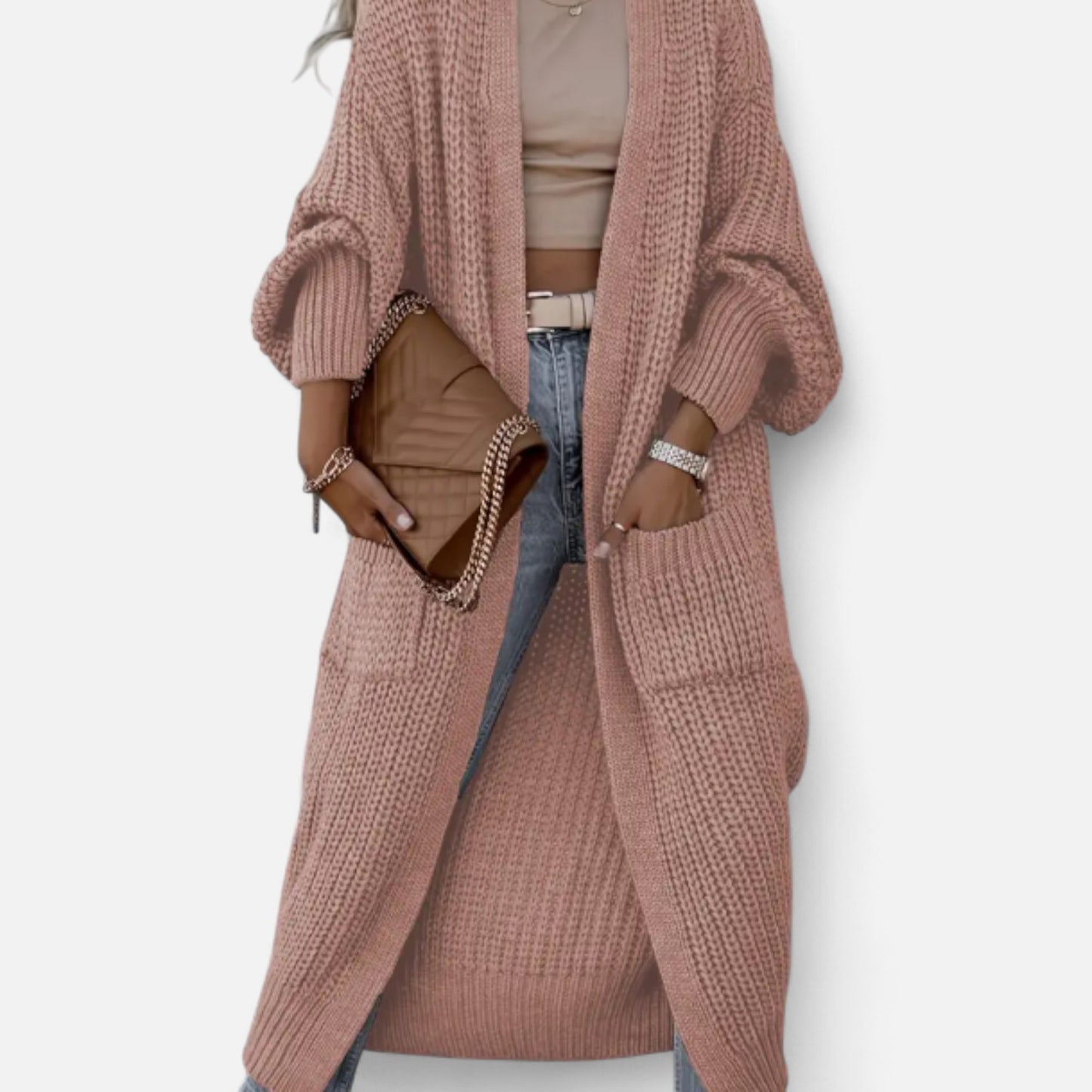 Zarenzio | Women’s Heritage Ribbed V-Neck Cardigan