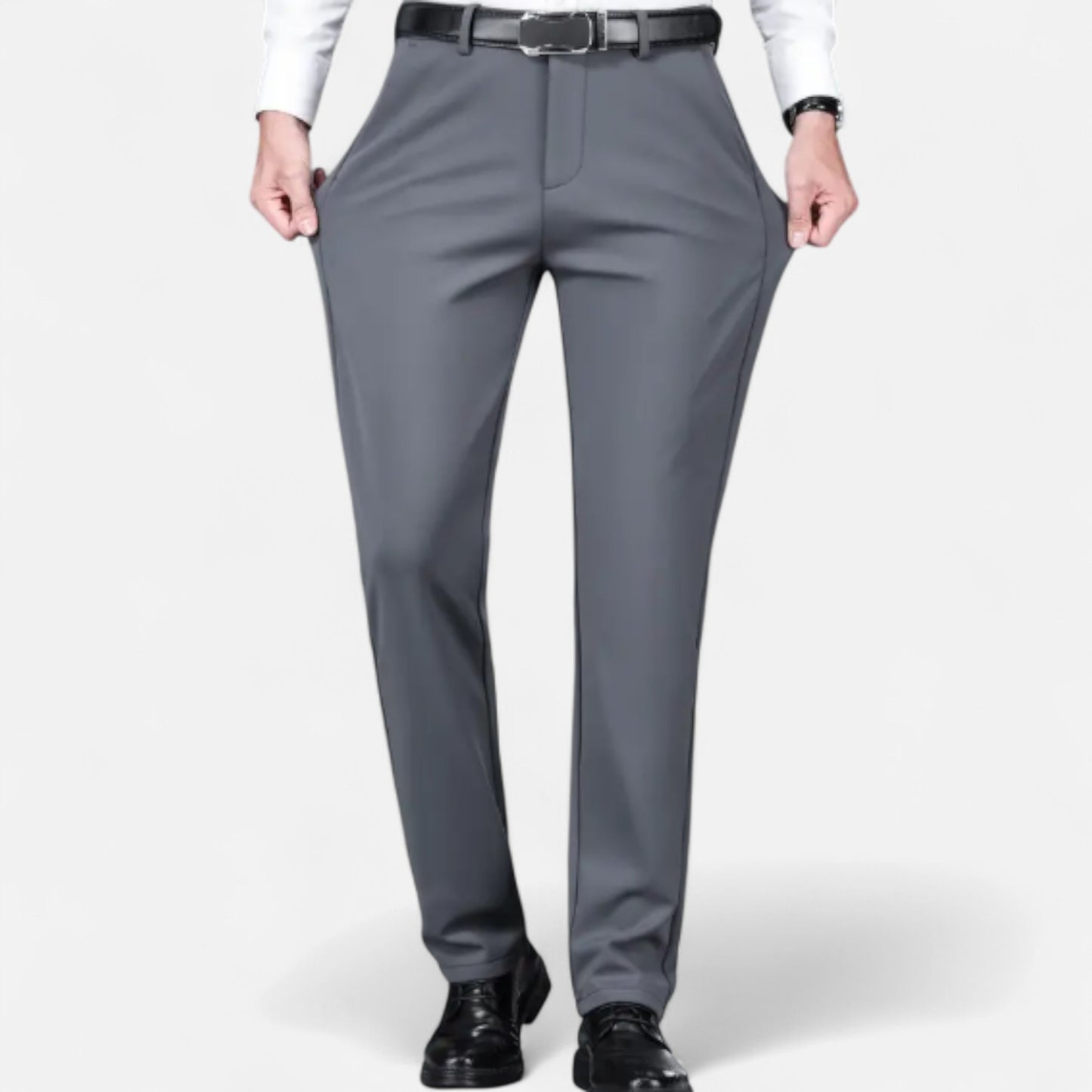 Zarenzio | Men’s Tailored Wool-Blend Winter Trousers