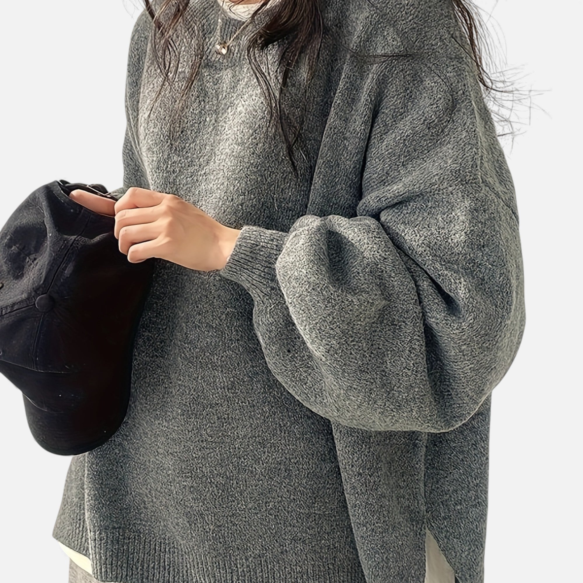 Zarenzio | Women's Polyester Knit Crew Neck Pullover Sweater