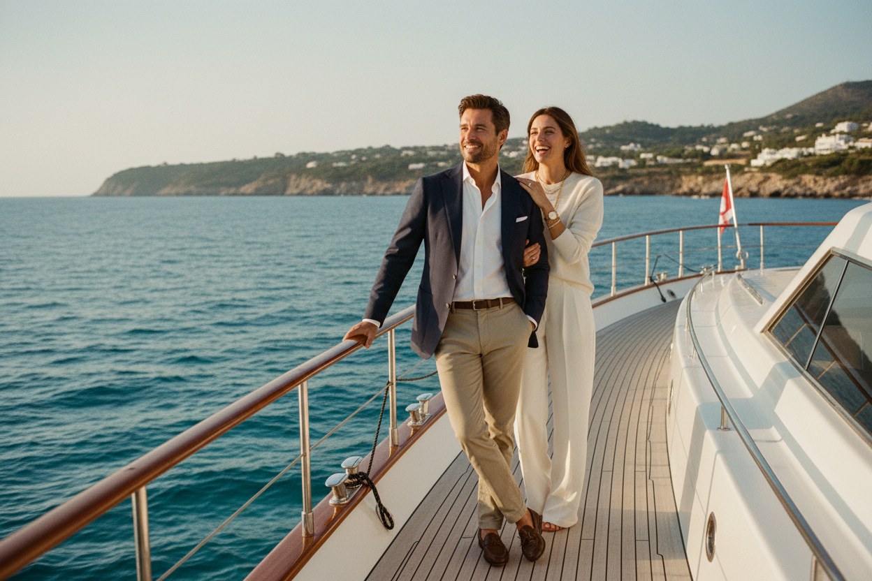 Authentic luxury yacht lifestyle