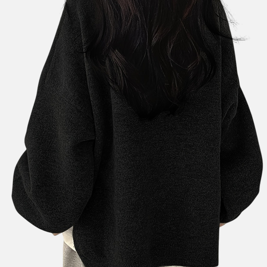 Zarenzio | Women's Polyester Knit Crew Neck Pullover Sweater