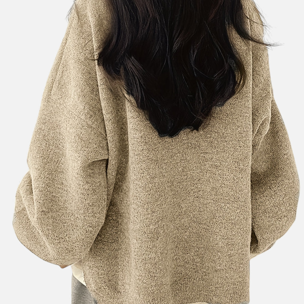 Zarenzio | Women's Polyester Knit Crew Neck Pullover Sweater