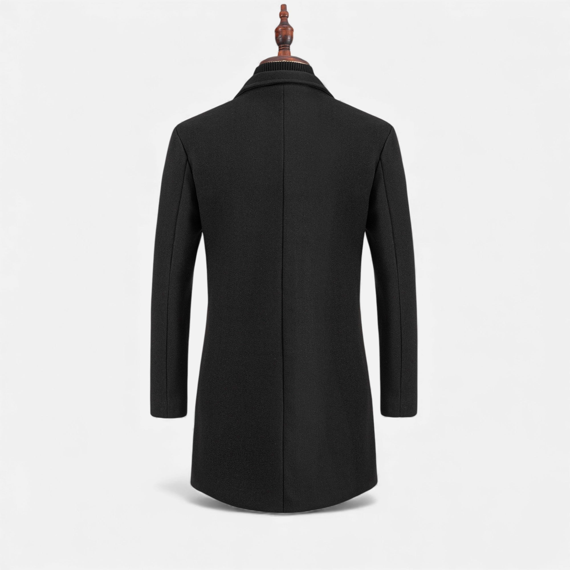 Zarenzio | Men's Polyester Slim-Fit Single-Breasted Trench Coat