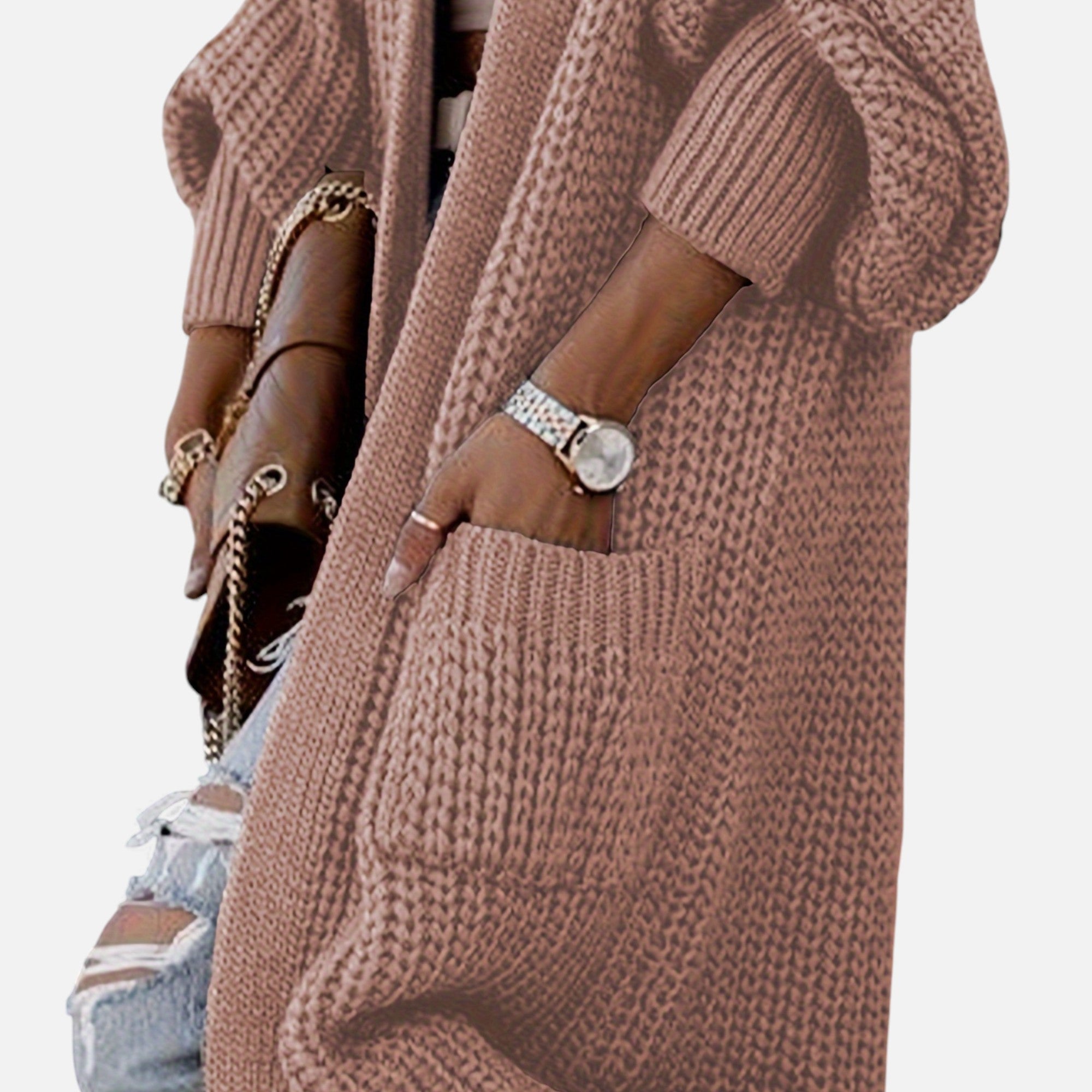 Zarenzio | Women’s Heritage Ribbed V-Neck Cardigan