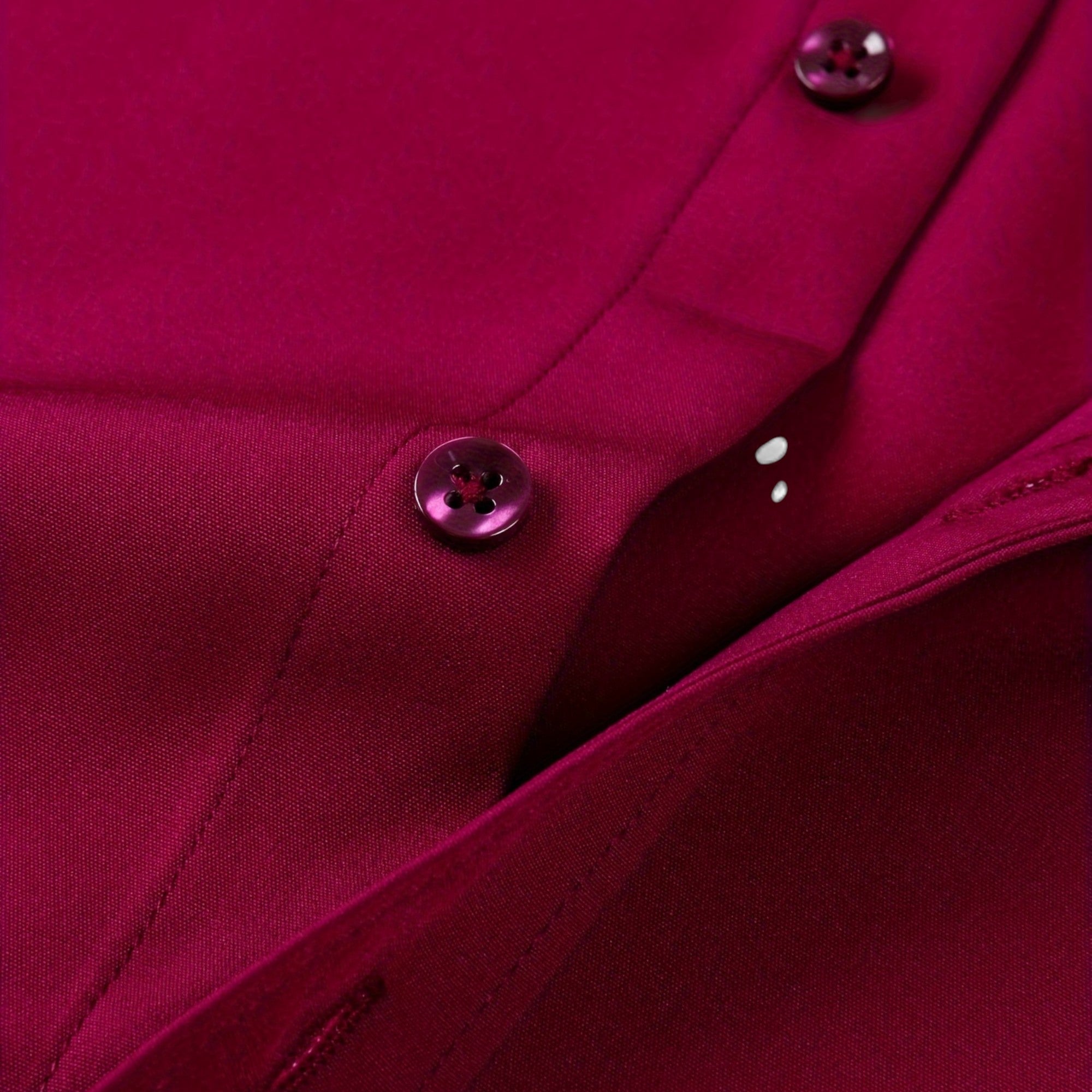 Zarenzio | Men's Polyester Slim-Fit Long Sleeve Business Shirt