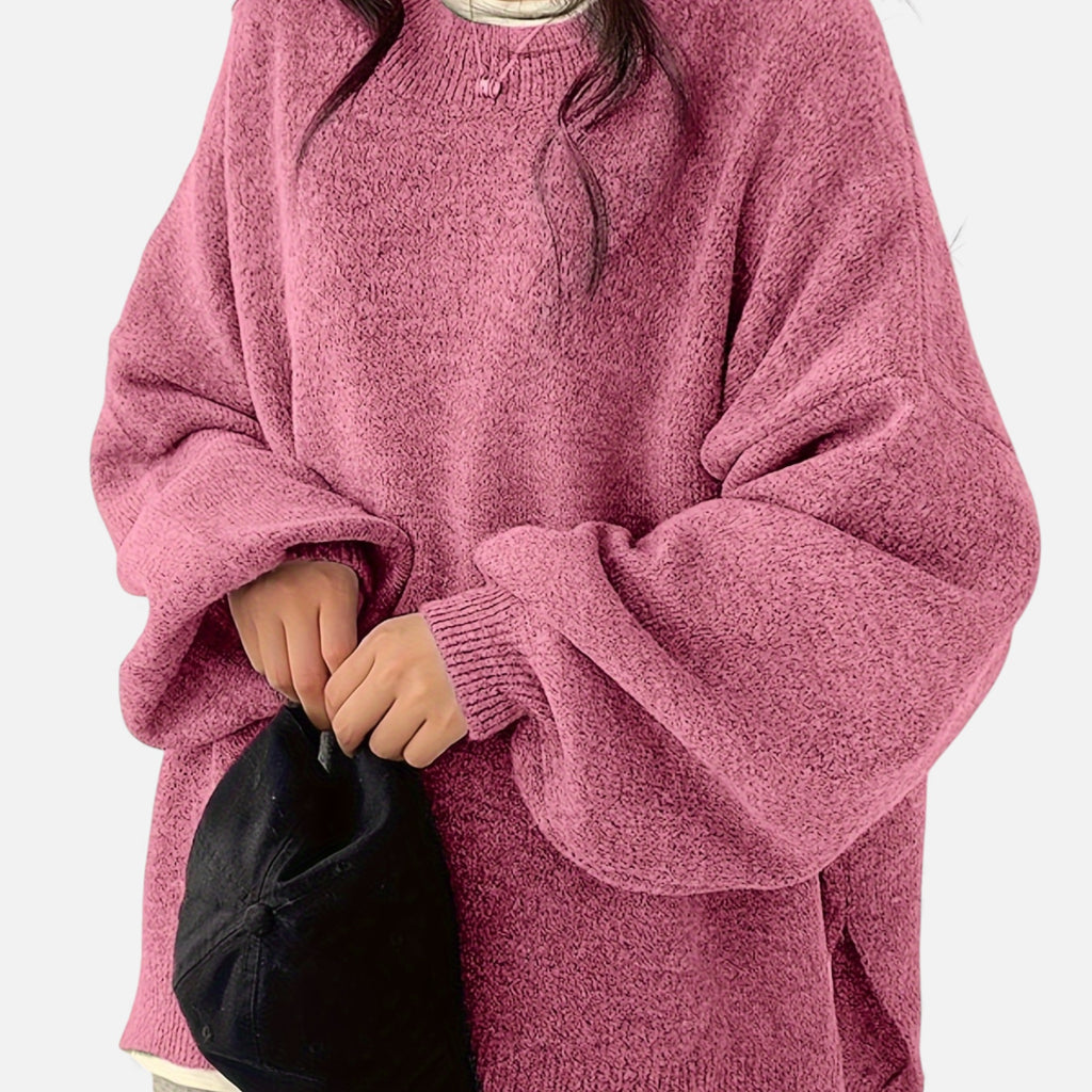 Zarenzio | Women's Polyester Knit Crew Neck Pullover Sweater